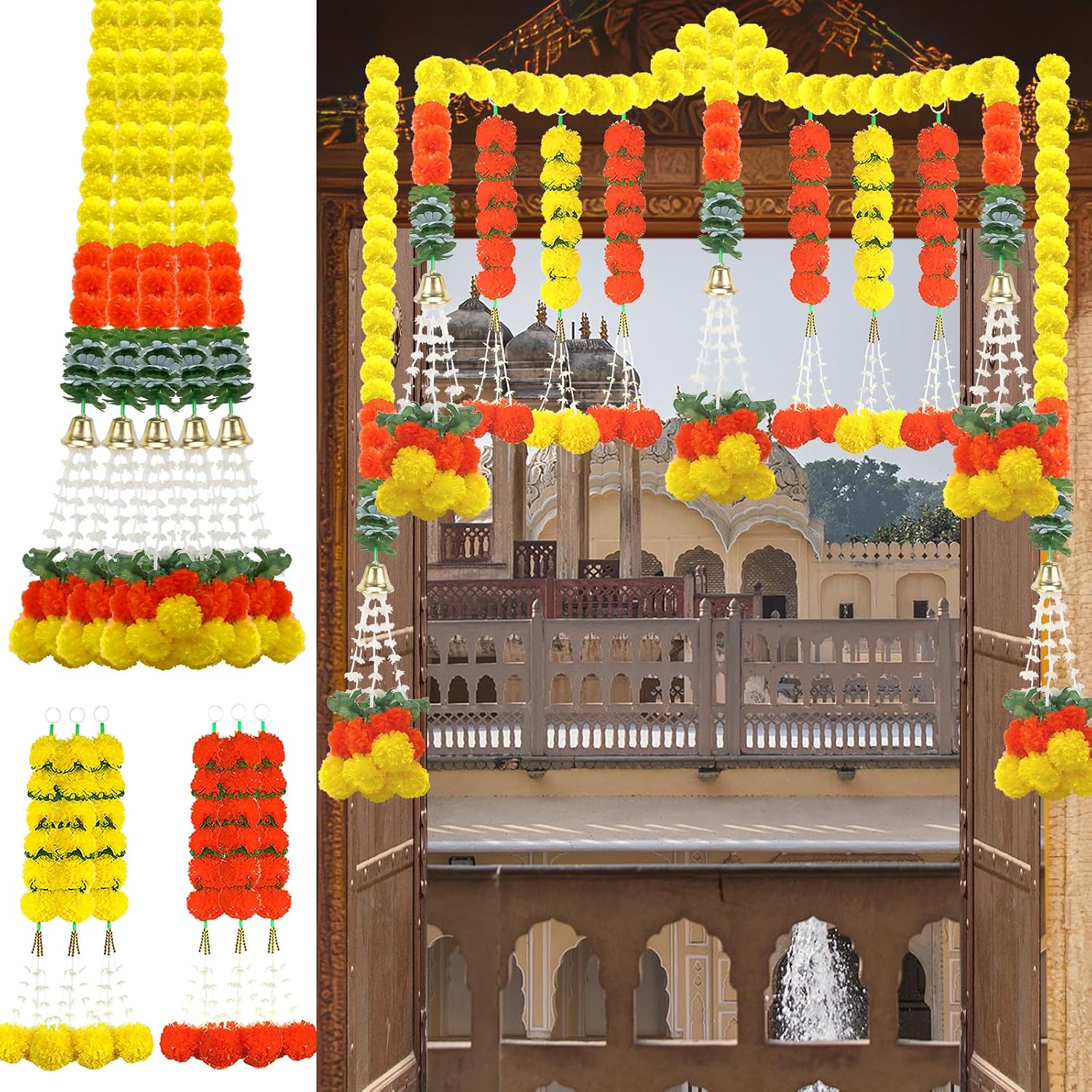 Artificial Marigold Door