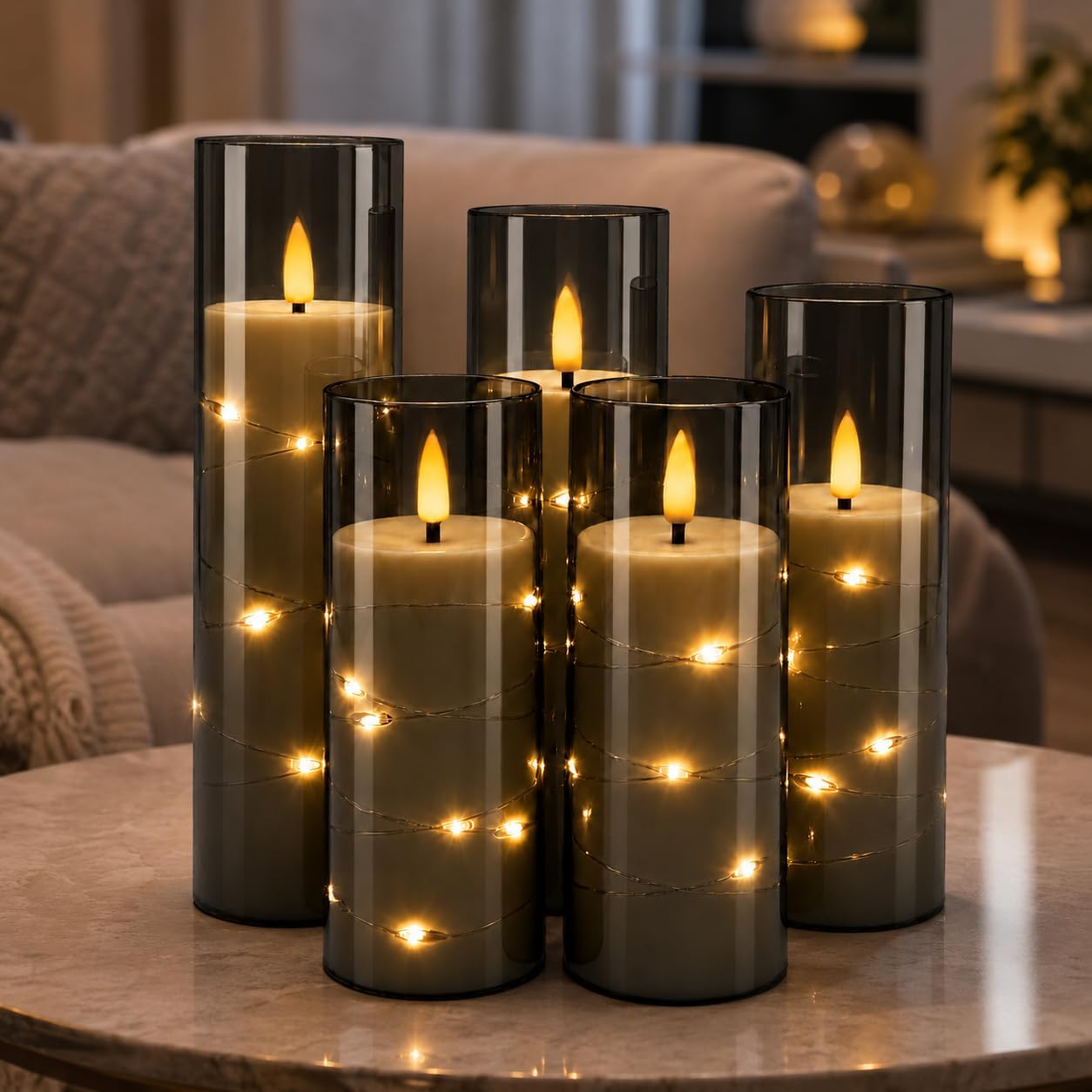 Grey Acrylic Flameless - Hình 2