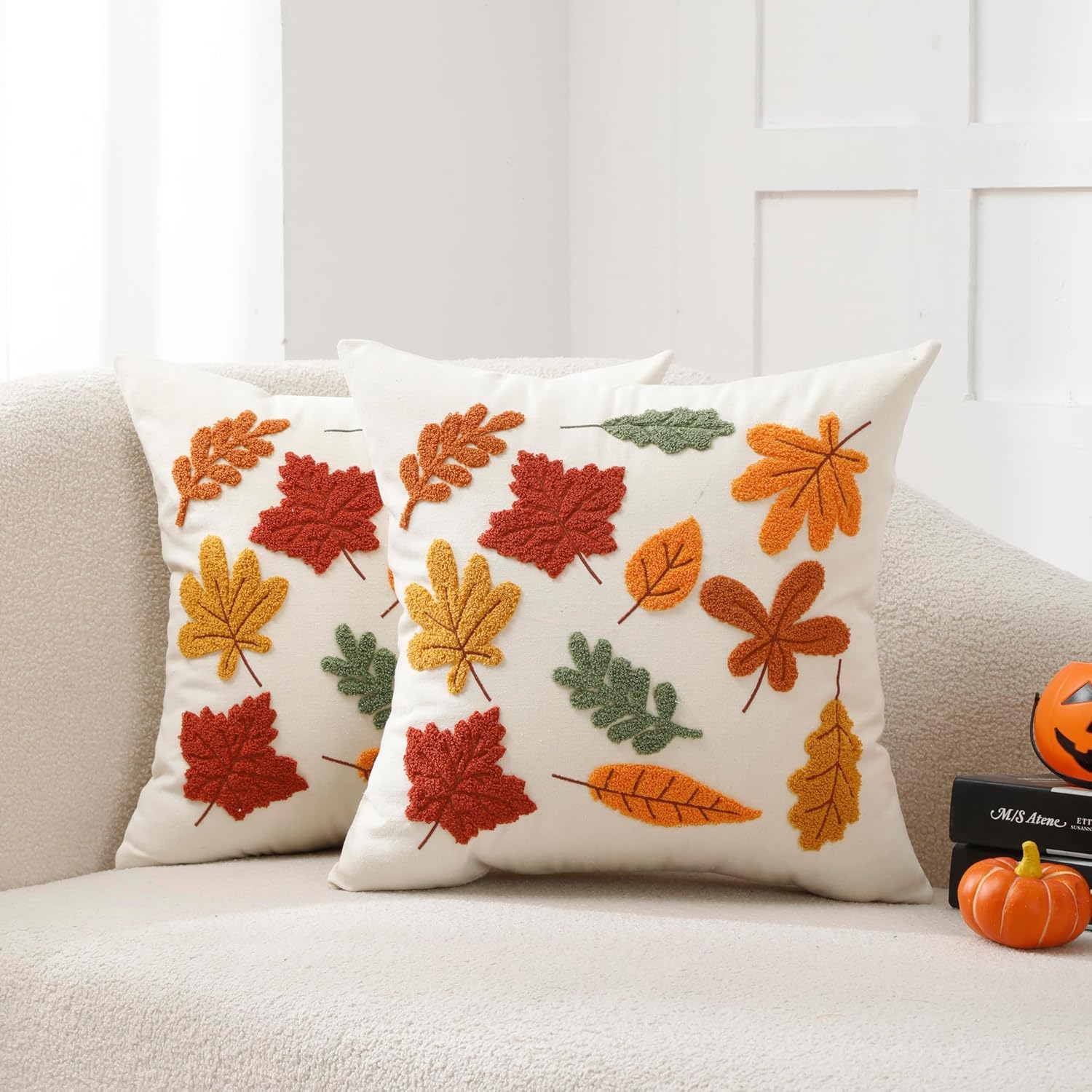 Autumn Embroidered Cushion