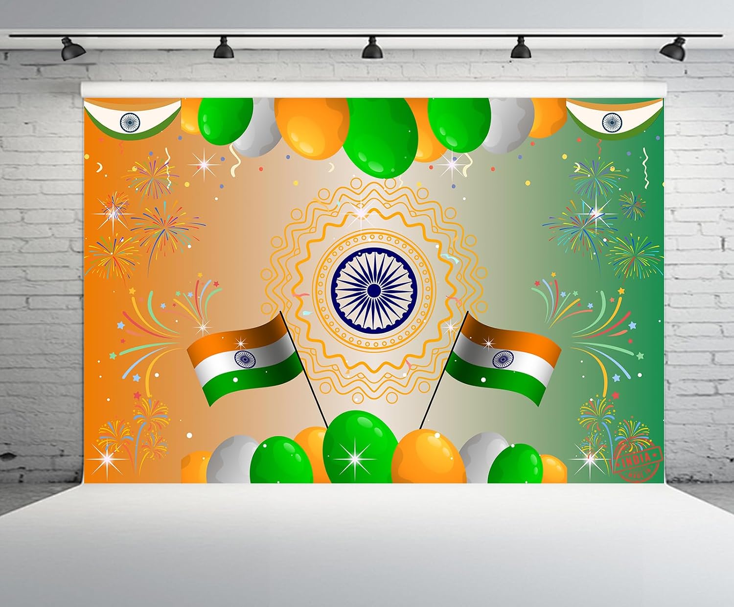 Polyester Indian Flag Festive - Hình 2