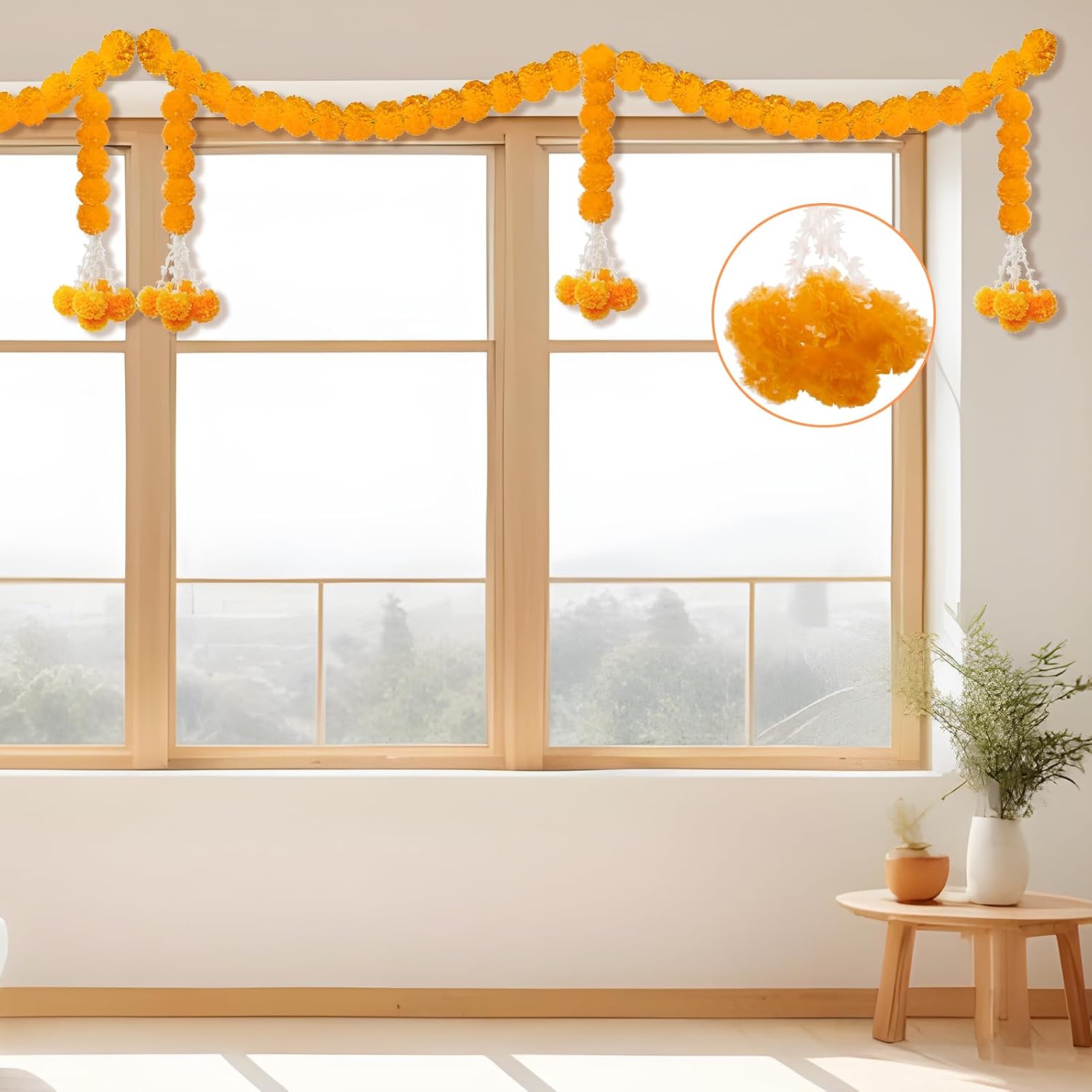 Faux Marigold Garland - Hình 2