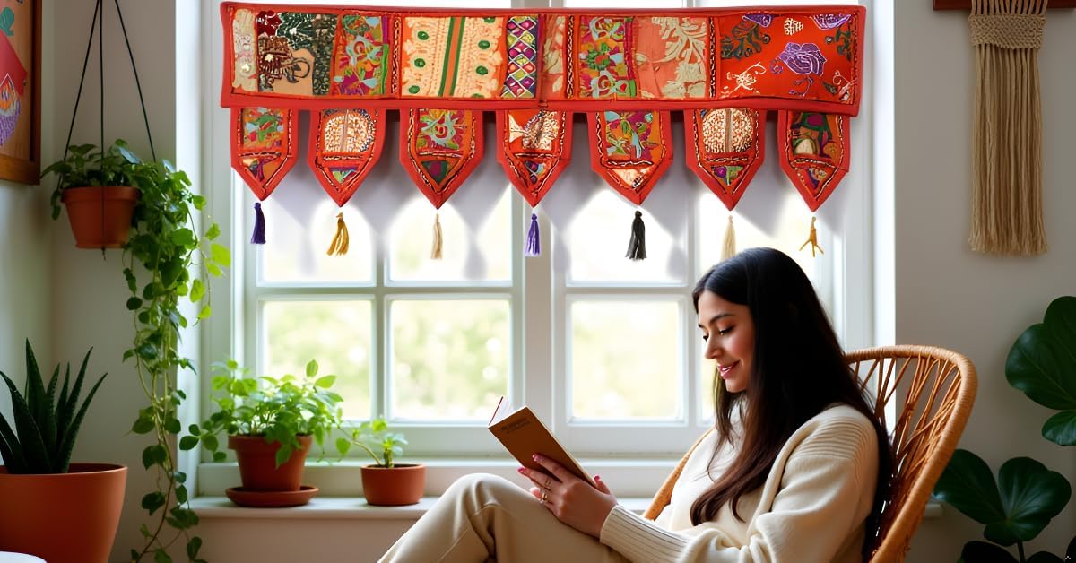 Embroidered Cotton Valance - Hình 2