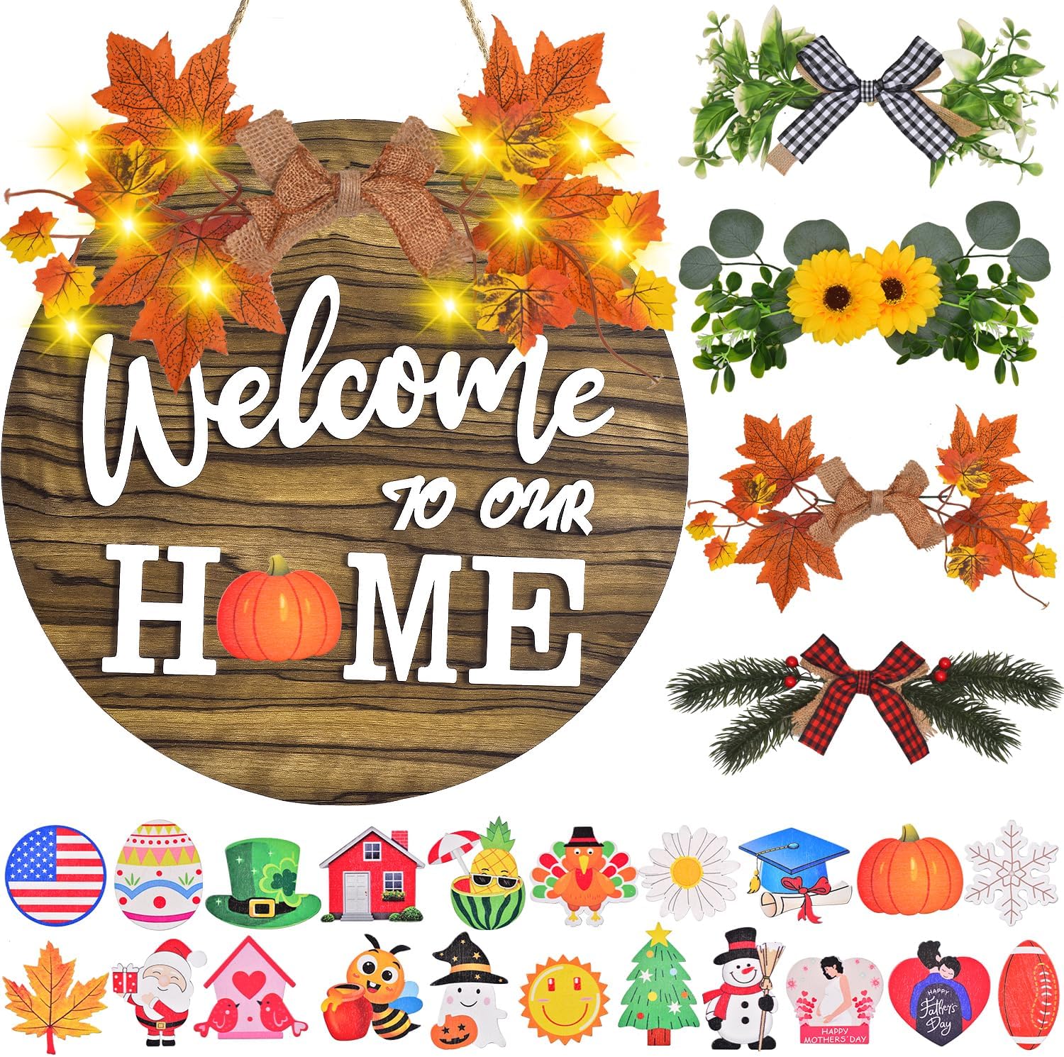 Welcome Sign Wreaths