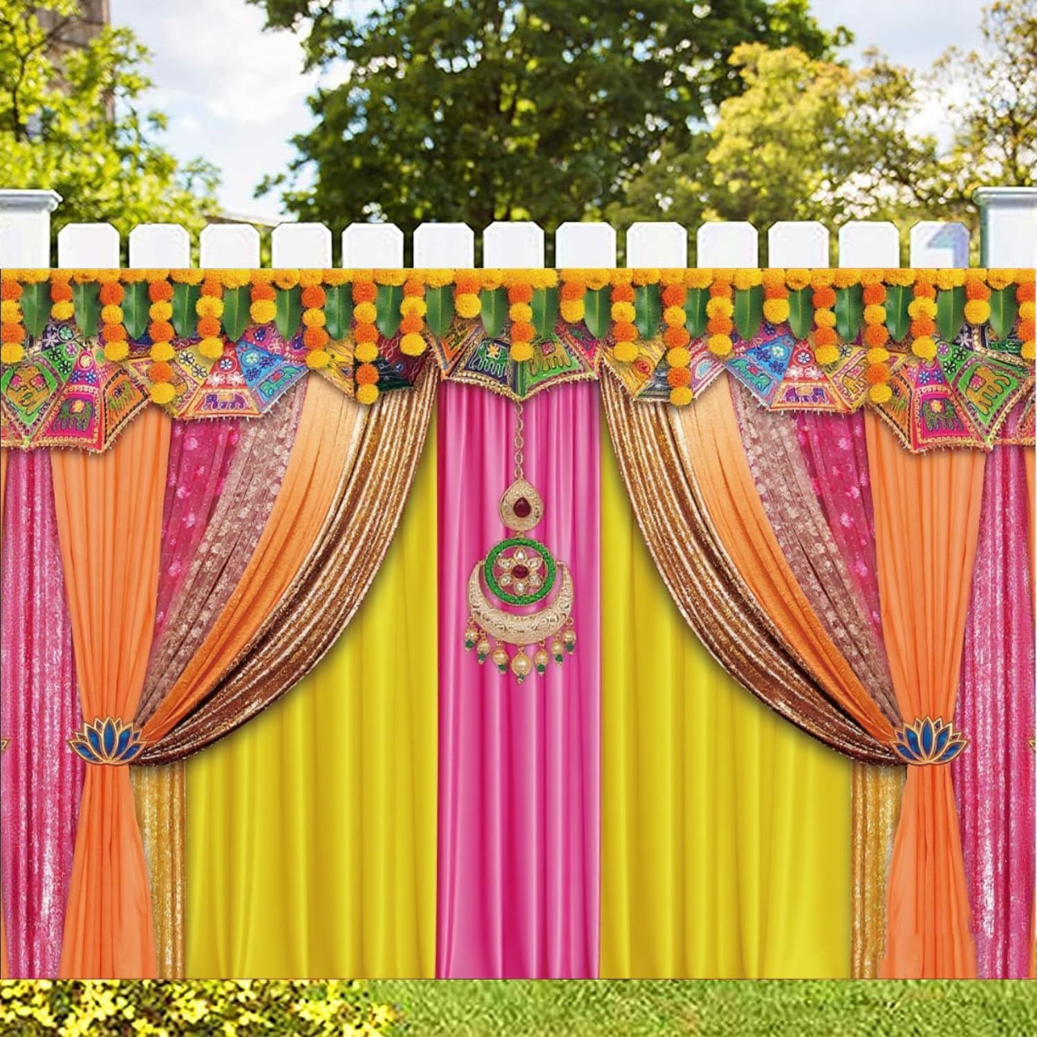 Polyester Festive Backdrop