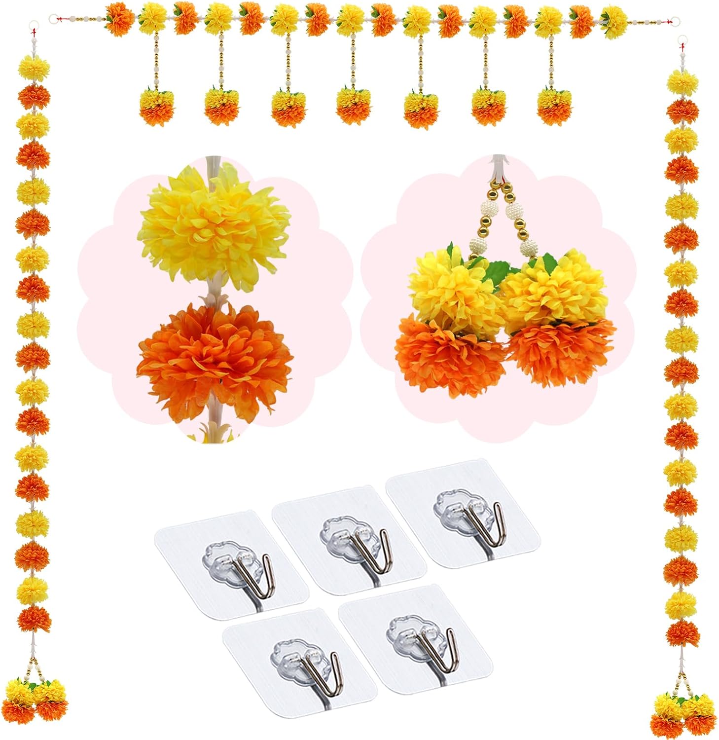 Fabric Marigold Garland