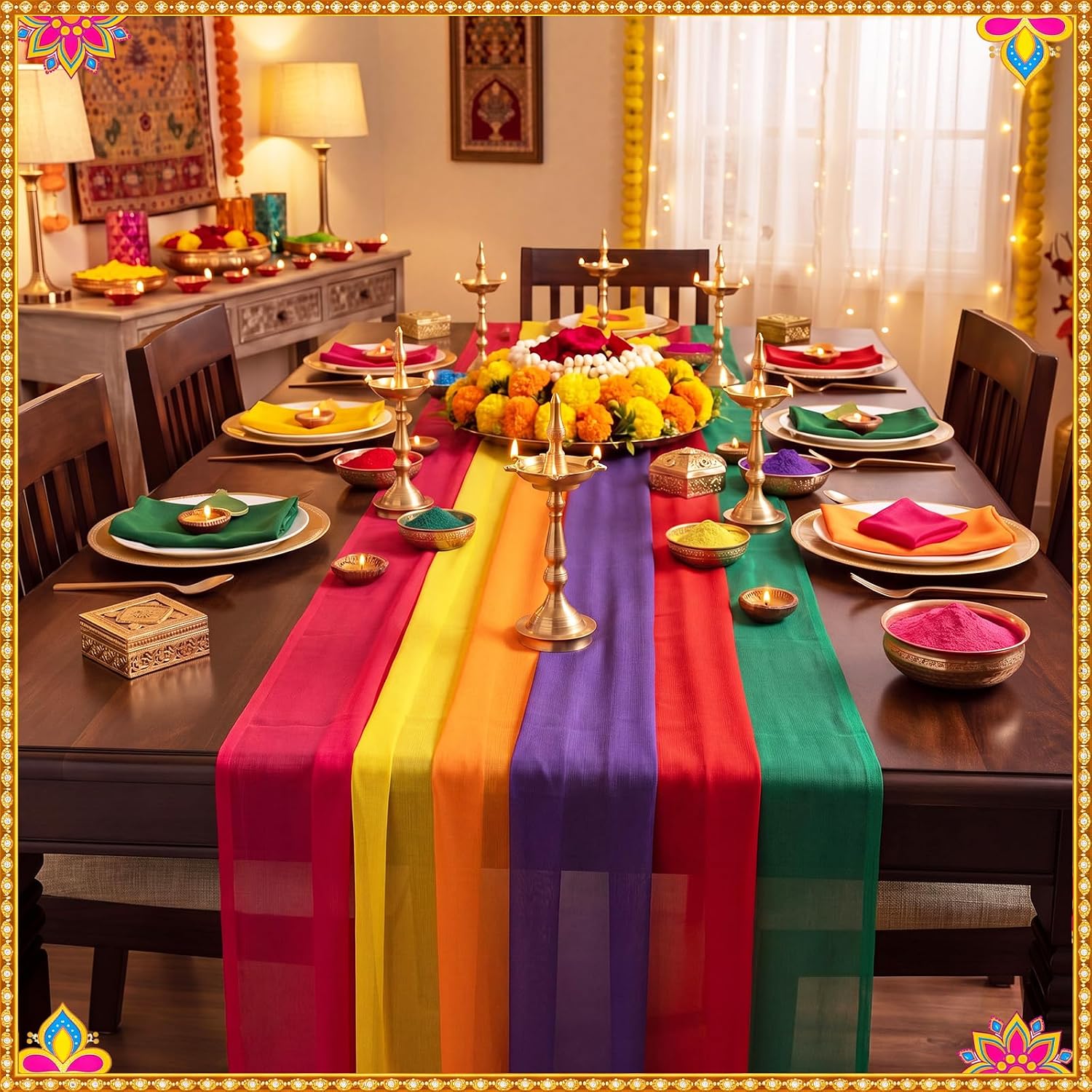 Rainbow Chiffon Table - Hình 4
